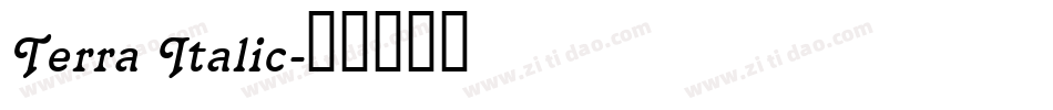 Terra Italic字体转换
